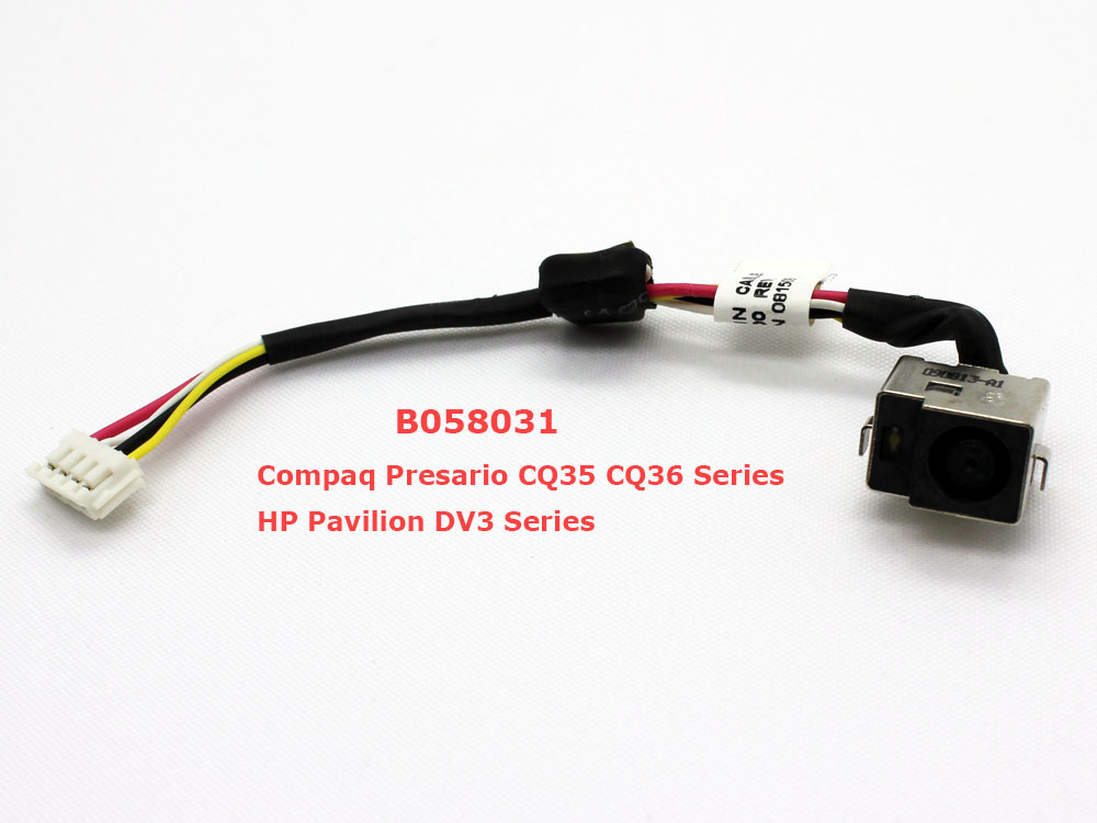 (image for) Compaq Presario CQ35 CQ36 HP Pavilion DV2 DV3 531810-001 DC301005Q00 DC301005E00 DC301006300 DC301006C00 517758-001 AC DC Power Jack Socket Connector Charging Port DC IN Cable Wire Harness